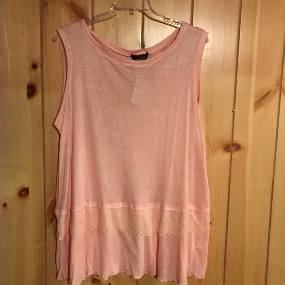 Sheer pretty pink top